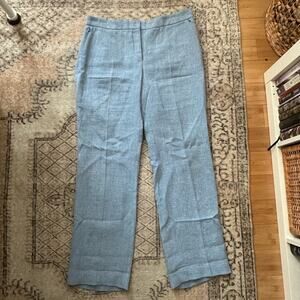 Akris Linen & Wool Crepe Pants